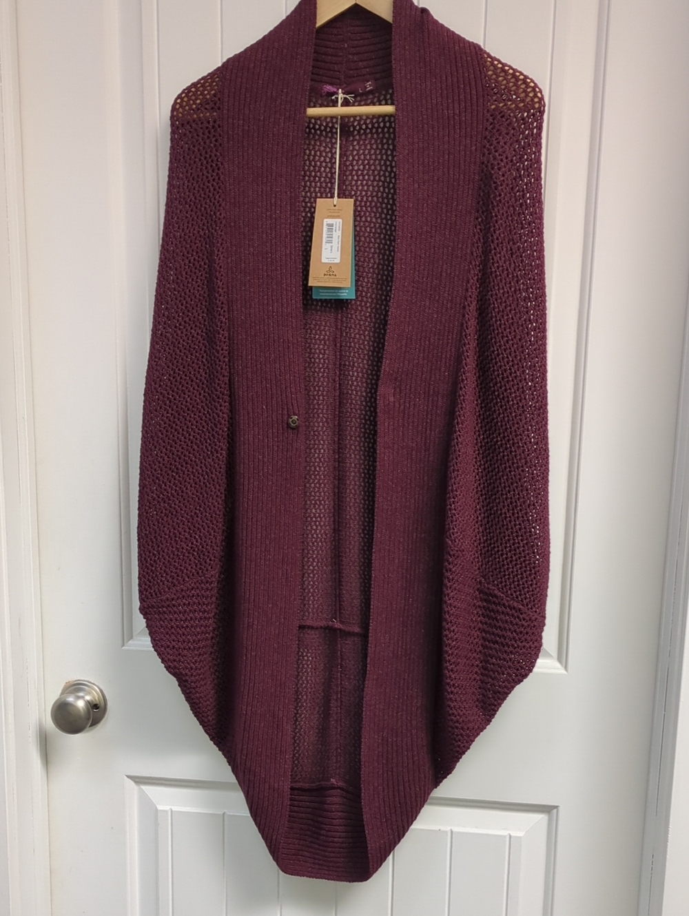 Prana Lima Cardigan- Black Cherry Heather